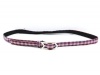 Rag & Bone womens arrow buckle red multi plaid skinny belt M