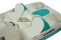 KL Industries Sun Slider Pedal Boat Seat Cushion Set KL Industries Sun Slider Pedal Boat Seat Cushion Set