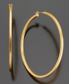 Classic hoop earrings with a modern edge, by Kenneth Cole New York. Approximate diameter: 2 inches.