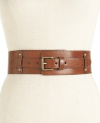 Transform a loose blouse or flowing top by cinching everything up with Style&co.'s utilitarian-inspired stretch belt. Transform a loose blouse or flowing top by cinching everything up with Style&co.'s utilitarian-inspired stretch belt.