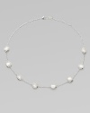 From the Scultura Collection. Especially feminine mother-of-pearl cabochons on a delicate sterling silver chain.Mother-of-pearl Sterling silver Length, 16-18 Lobster clasp Imported