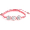 Bling Jewelry Pink Childrens Shamballa Inspired Bracelet White Crystal Beads 10mm