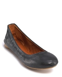 Simply perfect ballet flats in soft black leather with elastic for fit. Your new go-to flat for the weekend--and beyond. Simply perfect ballet flats in soft black leather with elastic for fit. Your new go-to flat for the weekend--and beyond.