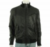 DKNY Faux Leather Bomber Jacket Black LG