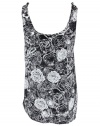 Thakoon Womens Silk Floral Scoop Hem Slit Tank Top