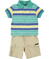Nautica Baby-Boys Infant 2 Piece Striped Polo Short Set Nautica Baby-Boys Infant 2 Piece Striped Polo Short Set