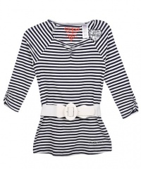 GUESS Kids Girls Big Girl Striped Tunic, NAVY (7/8) GUESS Kids Girls Big Girl Striped Tunic, NAVY (7/8)