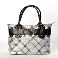 Hello Kitty Scottish Style Plaids Checkered Pattern Tote Shoulder Handbag Hello Kitty Scottish Style Plaids Checkered Pattern Tote Shoulder Handbag