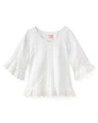 GUESS Kids Girls' Eyelet Trimmed Woven Top - Sizes S-XL GUESS Kids Girls' Eyelet Trimmed Woven Top - Sizes S-XL