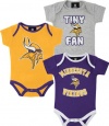 Infant Minnesota Vikings 3 Piece Creeper Set (12m-24m) Infant 24 Months