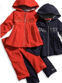 GUESS Kids Girls Toddler Fleece Set, ORANGE (18M) GUESS Kids Girls Toddler Fleece Set, ORANGE (18M)