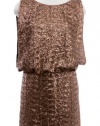 Laundry Rose Gold Sequin Open Back Blouson Cocktail Dress 10