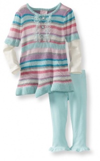 Nannette Baby-Girls Infant 2 Piece Stripes Sweater Set, Aqua/Turquoise, 24 Months Nannette Baby-Girls Infant 2 Piece Stripes Sweater Set, Aqua/Turquoise, 24 Months