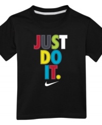 Spread the word. These tees from Nike bring their bold message to your little man. Spread the word. These tees from Nike bring their bold message to your little man.