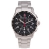 Victorinox Swiss Army Silver Stainless Band Black Dial - Men's Watch 241443