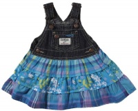OshKosh B'Gosh 3 Tiered Denim Jumper - Blue Plaid OshKosh B'Gosh 3 Tiered Denim Jumper - Blue Plaid