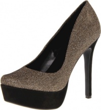 Jessica Simpson Women's Waleo Platform Pump,Platinum Glitter Mesh,9 M US