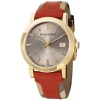 Burberry Men's BU9016 Large Check Leather on Canvas Strap Watch