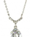 The Vatican Library Collection Silver-Tone and Crystal Ab Briolette Cross Necklace, 16