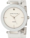 Anne Klein Women's AK/1019WTWT Ceramic Diamond Dial White Bracelet Watch