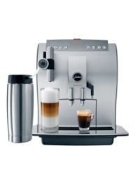 Every cup holds the key to the coffee lover's heart. Experience authentic flavor and the deep, rich notes of expertly brewed macchiatos, cappuccinos and lattes in the comfort of your home at the touch of a button. An intelligent pre-heating system brings every espresso to the optimal temperature, and a height-adjustable cappuccino spout ensures quality crema with no splashing. 2-year warranty. Model 13549. Every cup holds the key to the coffee lover's heart. Experience authentic flavor and the deep, rich notes of expertly brewed macchiatos, cappuccinos and lattes in the comfort of your home at the touch of a button. An intelligent pre-heating system brings every espresso to the optimal temperature, and a height-adjustable cappuccino spout ensures quality crema with no splashing. 2-year warranty. Model 13549.