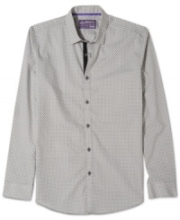 Step up your game. Get spotted in this printed shirt from American Rag. Step up your game. Get spotted in this printed shirt from American Rag.