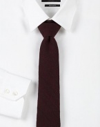 Dress wardrobe standard woven in a textured wool and silk blend.Wool and silkDry cleanMade in USA
