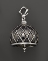 Inspired by Zen philosophy, this intricately detailed, blackened and polished sterling silver meditation bell from Paul Morelli jingles softly.