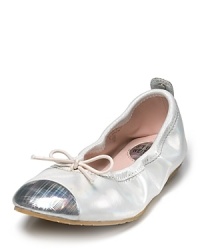 A rainbow of style awaits in these prismatic Stuart Weitzman ballet flats boasting a silver toe with a slim bow detail. A rainbow of style awaits in these prismatic Stuart Weitzman ballet flats boasting a silver toe with a slim bow detail.