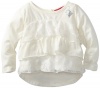 Baby Phat - Kids Baby-girls Infant Tier Ruffle Lace Top, Cream, 12