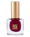 A luxurious new brilliance at your fingertips. Rich, glossy, quick-drying and long-wearing. Truly intense color is so shiny it looks wet - but don't be fooled. Resists chipping, even in water. Won't fade, dull or streak, even in strong sunlight. Specially designed brush shape makes application incredibly easy. Just three strokes of color - middle, left and right - and you're done. Even the bottle is striking.