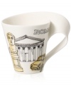 Brew your own cafe culture with the New Wave Cafe mug. A fluid design borrowed from Villeroy & Boch's New Wave dinnerware collection is illustrated with the great landmarks of Rome.