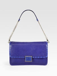 EXCLUSIVELY AT SAKS. A luxurious python-embossed leather trimmed style with a convenient detachable strap and a sleek design.Detachable shoulder strap, 10 dropPush-lock flap closureOne inside zip pocketTwo inside open pocketsFully lined12W X 7H X 3DImported EXCLUSIVELY AT SAKS. A luxurious python-embossed leather trimmed style with a convenient detachable strap and a sleek design.Detachable shoulder strap, 10 dropPush-lock flap closureOne inside zip pocketTwo inside open pocketsFully lined12W X 7H X 3DImported