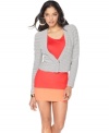 Graphic stripes make this BCBGMAXAZRIA cropped blazer a must-have for adding edge to any outfit!