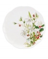 A season of entertaining and celebration will flourish with the Winter Meadow dinner plates from Lenox. Delicate paperwhites bloom on scalloped ivory porcelain designed to mix and match.