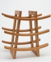 With a pagoda-style design in sturdy bamboo and space for nine bottles, this Lipper International wine rack offers sleek organization for the countertop, table, or home bar.