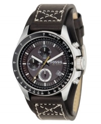 Smooth and stylish, this Decker collection Fossil watch is always cool. Smooth and stylish, this Decker collection Fossil watch is always cool.