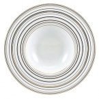 Inspired by Milleraies, Raynaud's spearhead tableware set, Attraction boasts a freer, more modern design with alternating narrow and wide stripes. It will embellish any table with its shades of pink and red, enhanced with mauve and orange and underscored subtle shades of green and brown.