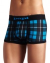 Papi Men's Scotties Plaid Brazilian Brief, Blue Rain, Medium