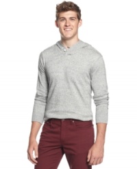 Two-in-one style. No need to layer your look with this cool pullover hoodie from Kenneth Cole Reaction. Two-in-one style. No need to layer your look with this cool pullover hoodie from Kenneth Cole Reaction.