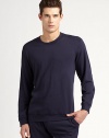 Brushed cotton lends remarkable comfort to a easy-wearing shirt for lounging and layering alike. CrewneckCottonMachine washImported