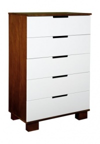 Babyletto Modo 5 Drawer Dresser in Espresso/White Babyletto Modo 5 Drawer Dresser in Espresso/White