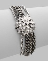 From the Superstud Collection. Multiple chain links with edgy stud detail.Sterling silver Black rhodium plated Length, about 8 Magnetic clasp closure Imported 