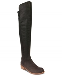 Major height. Steve Madden's Hazele tall boots pull on easily and feature elastic gore at the top of the back shaft. Major height. Steve Madden's Hazele tall boots pull on easily and feature elastic gore at the top of the back shaft.