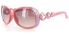 Wildhearts Designer-Inspired High Fashion Sunglasses with Dozens of Genuine Swarovski Crystals in Heart-Shaped Pattern For Stylish, Sexy Women (Pink/Rose)