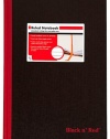 Black n' Red Casebound Hardcover Notebook, 11-3/4 x 8-1/4 Inches, Black, 192 sheets (D66174)