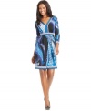Add a dose of paisley pattern and a splash of blue to your wardrobe with this printed dress from ECI.