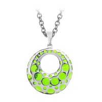 Inox Womens Orb Design in Lime Green Resin and Circular 316L Stainless Steel Pendant (Includes 20 Chain) Inox Womens Orb Design in Lime Green Resin and Circular 316L Stainless Steel Pendant (Includes 20 Chain)