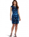 Calvin Klein Women's Printed Cap Sleeve Dress