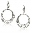 Anne Koplik Jewelry Swarovski Double Open Encrusted Circle Earrings